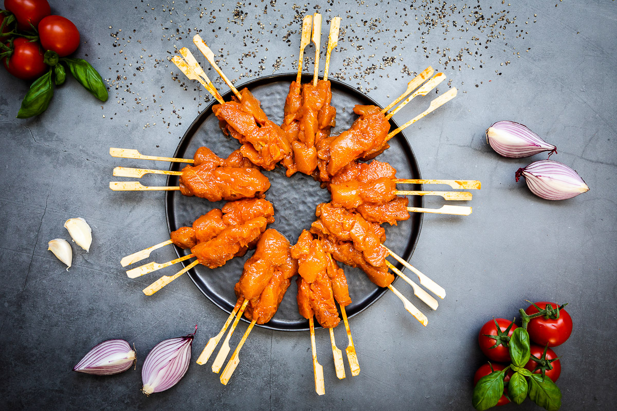 Brochette de poulet saté (par 9x3)
