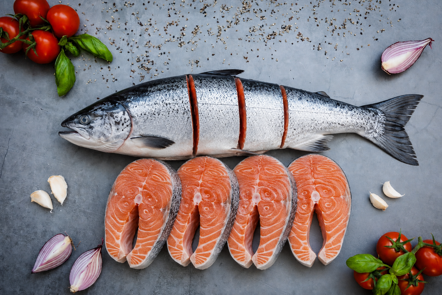 Wilde zalm steaks