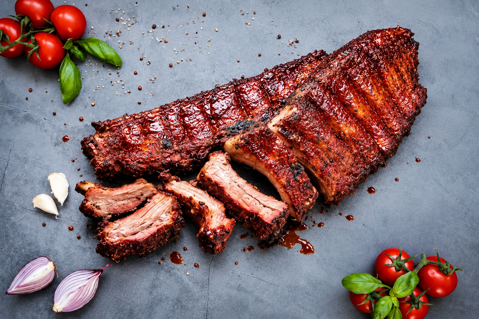 Sparerib voorgegaard